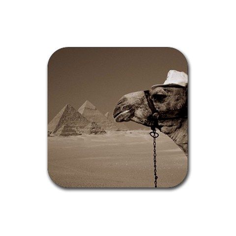 Egypt Pyramids Camel and Hat Cairo Rubber Coasters Set  