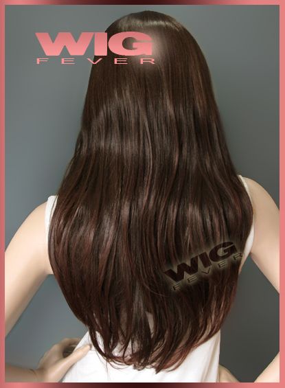 58cm Long Dark Brown Hair Wig 9508  