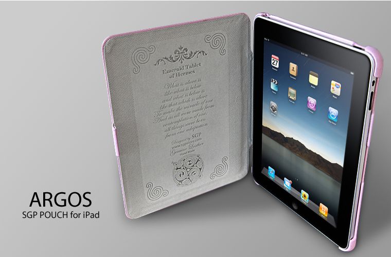 SGP Slim Leather Case/Cover Argos Pink for Apple iPad  