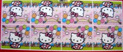 HELLO KITTY PARTY 6 plates, cups, hats, favor bags, ptc  