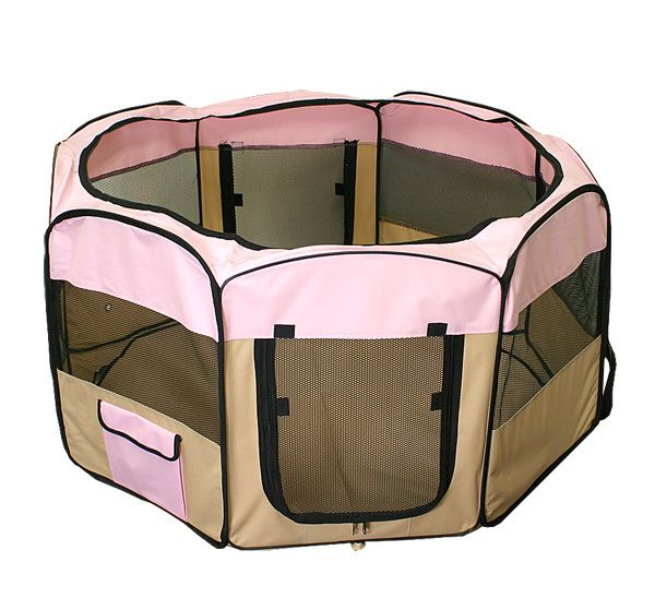 48 Pet Dog XL Playpen Kennel Exercise Pen Crate   Pink  
