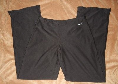 Womens NIKE DRI FIT BLACK WORKOUT / YOGA Athletic PANTS Size M 8 / 10 