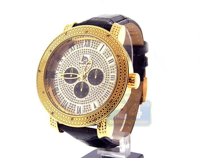 Techno Master Jojo 12 pcs Diamond Mens Pave Watch  