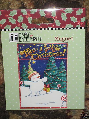 MARY ENGELBREIT HAVE A JOLLY CHRISTMAS SNOW TOT MAGNET  