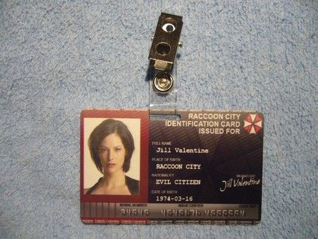 Resident Evil Raccoon City Identification Card ID props  