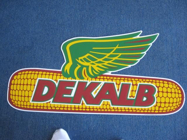 Big Colorful Embossed Metal Dekalb Seed Corn Farm Advertising Sign