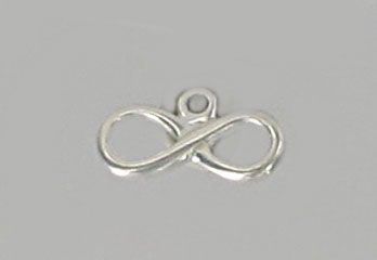 Sterling Silver Infinity Symbol Charm, New  