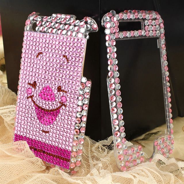 Pink Piglet Diamond Case Cover For Phone iPhone 3G 3GS  