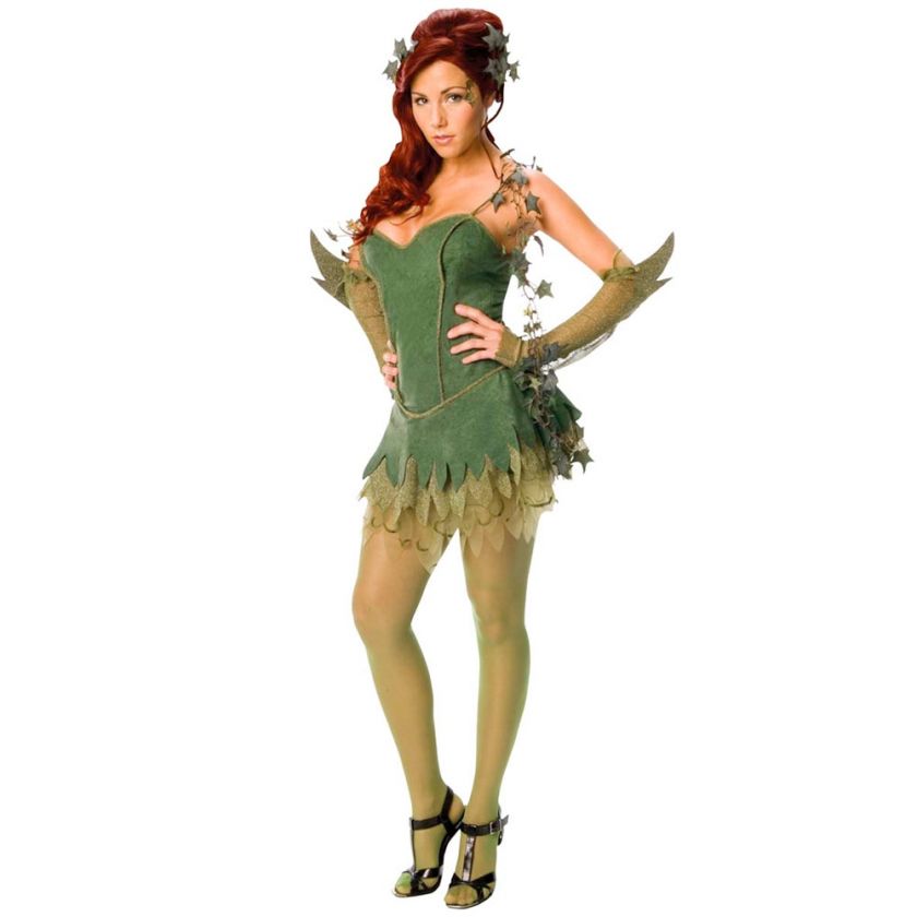Ladies Poison Ivy Batman Villian Fancy Dress Costume  