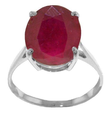   Gold Ring 7.5 ct Natural Red Ruby Oval Cut Solitaire Size 6.5 Sizeable
