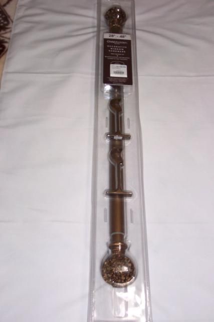 JCP Chris Madden 28 48 Corinth Curtain Rod Set   Gold  